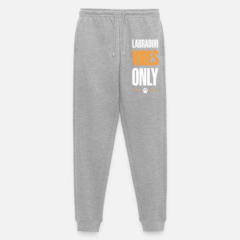 Labrador Vibes Only - Männer Premium Bio Jogginghose - Grau meliert
