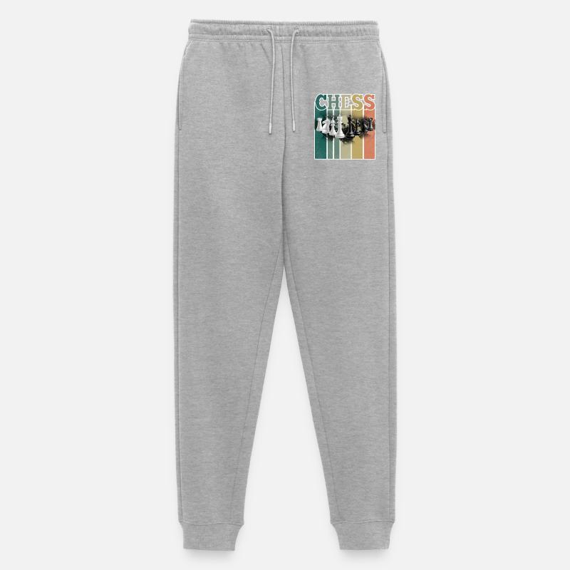 Schach - Männer Premium Bio Jogginghose - Grau meliert