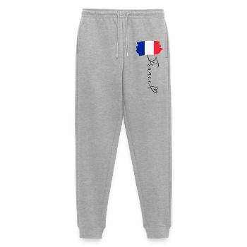 Drapeau France Fierté Régionale Identité Nationale - Pantalon de jogging Premium bio Homme - gris chiné - Devant - Thijin (182cm)