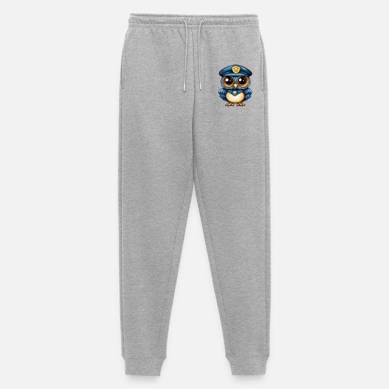 Blaupolizei Eulenwacht - Männer Premium Bio Jogginghose - Grau meliert