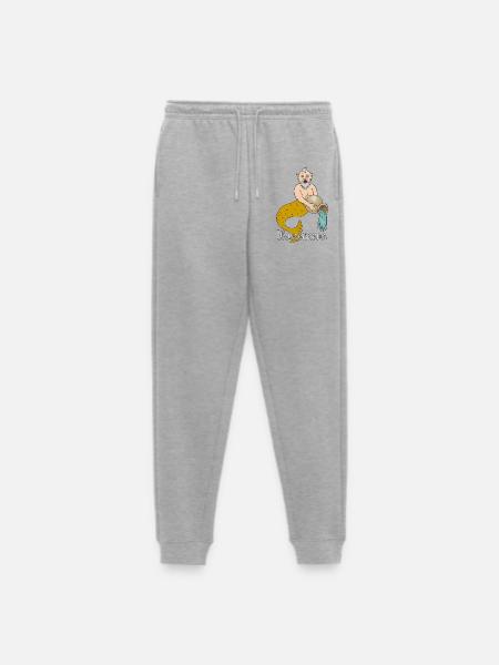 Zodiac sign Aquarius with a jug - Men's Premium Organic Joggers - heather grey