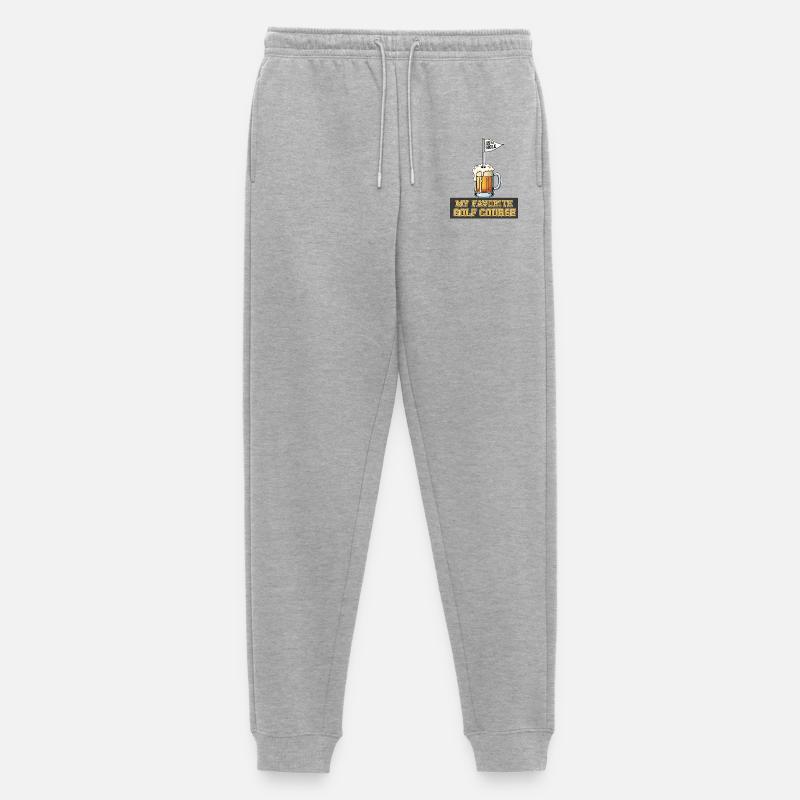 Mein Lieblings Golfplatz Bier - Männer Premium Bio Jogginghose - Grau meliert