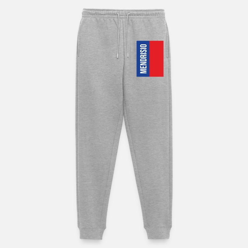 Mendrisio Blau Rot Vertical - Männer Premium Bio Jogginghose - Grau meliert