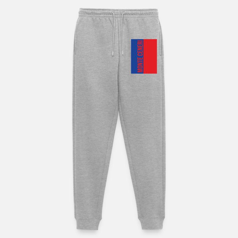 Monte Ceneri T-Shirt - Männer Premium Bio Jogginghose - Grau meliert