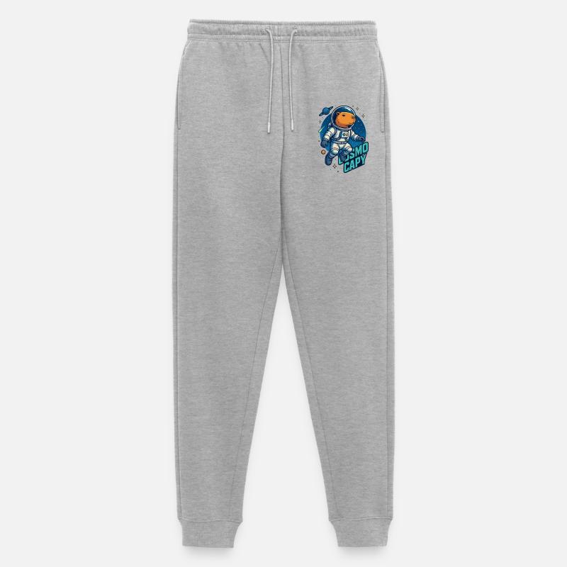 Cosmo Capy – Romkapybara-skjorte 🚀 - Premium økologisk joggebukse for menn - gråmelert