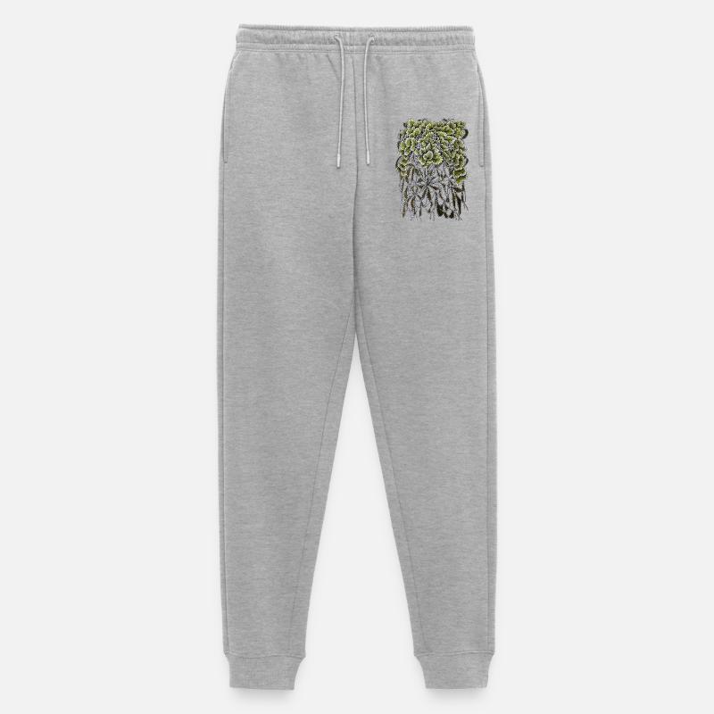 Fächerblätter mit hängenden Wurzeln - Männer Premium Bio Jogginghose - Grau meliert