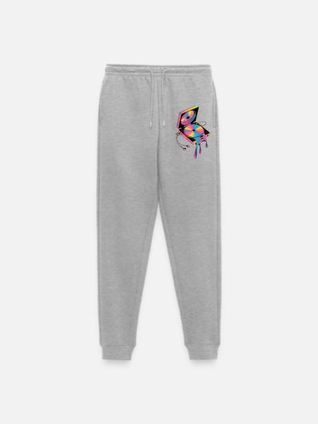 Retro Discman Psychedelic CD Player 90s - Men's Premium Organic Joggers - heather grey