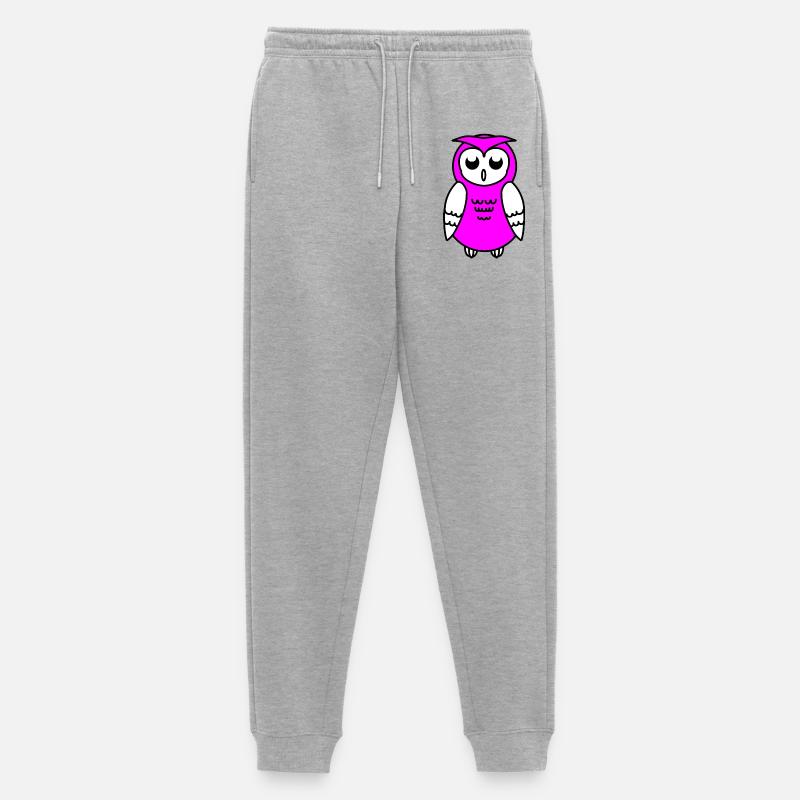 Eule - Männer Premium Bio Jogginghose - Grau meliert