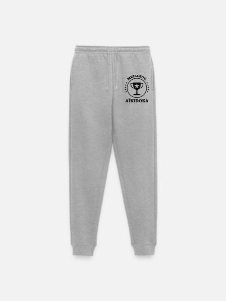 Best Aikido - Aikido - Men's Premium Organic Joggers - heather grey