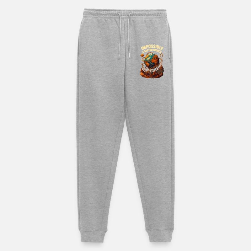 Impossible Roller Coaster World - Men's Premium Organic Joggers - heather grey