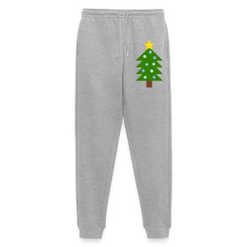 Sapin de Noël festif en pin - Pantalon de jogging Premium bio Homme - gris chiné - Devant - Thijin (182cm)