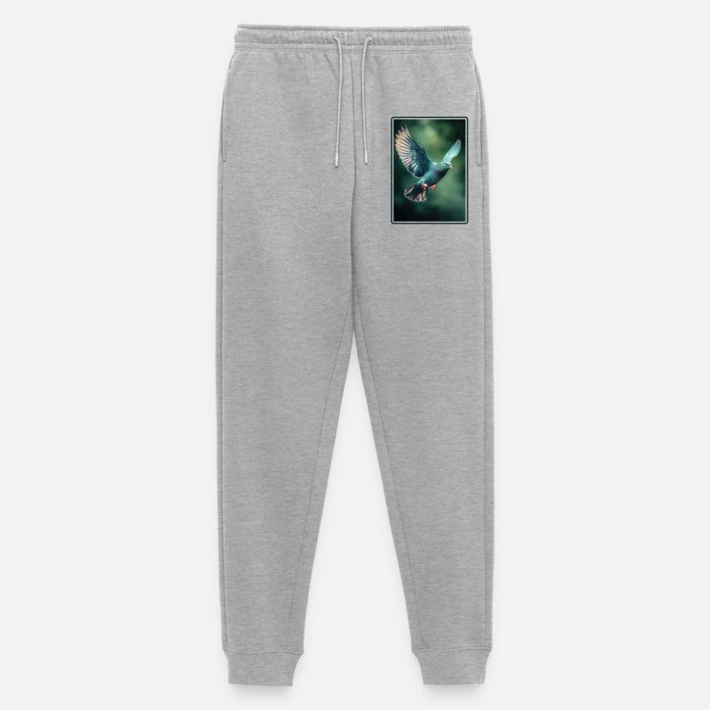 Tauben Taube - Männer Premium Bio Jogginghose - Grau meliert