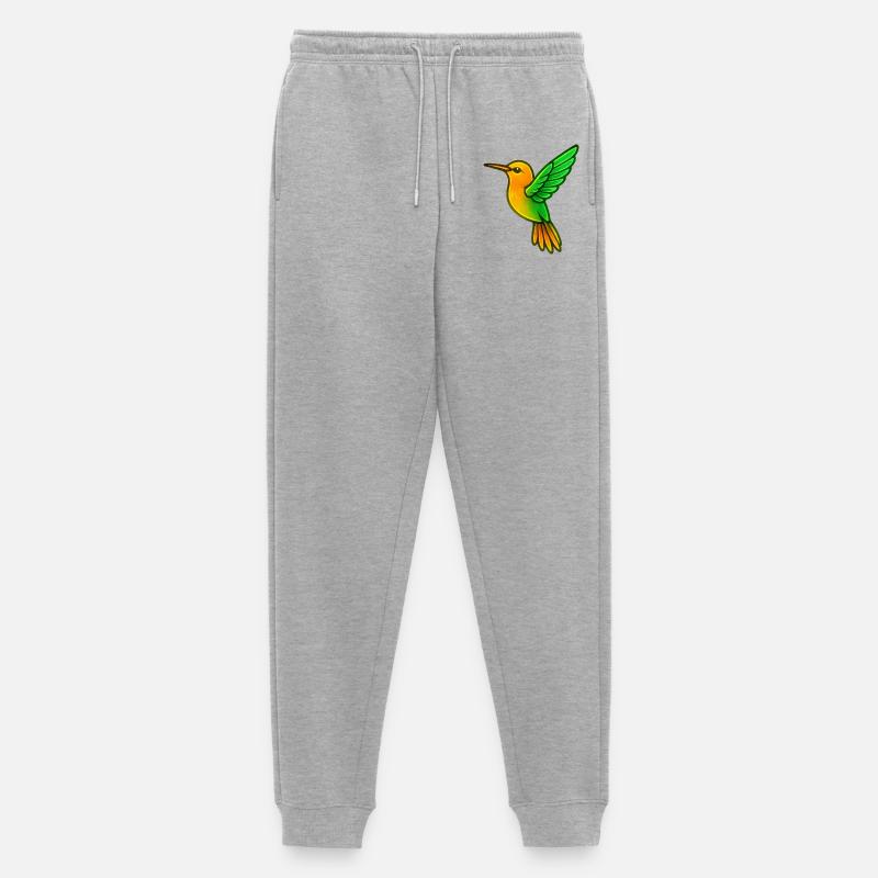 Kolibri Vogel - Männer Premium Bio Jogginghose - Grau meliert