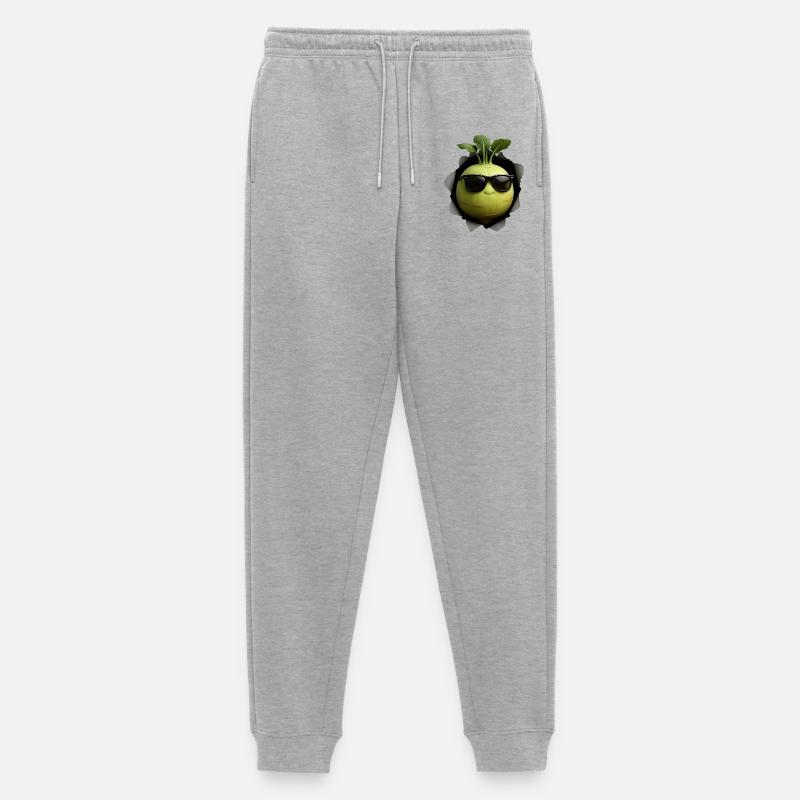 Kohlrabi - Männer Premium Bio Jogginghose - Grau meliert