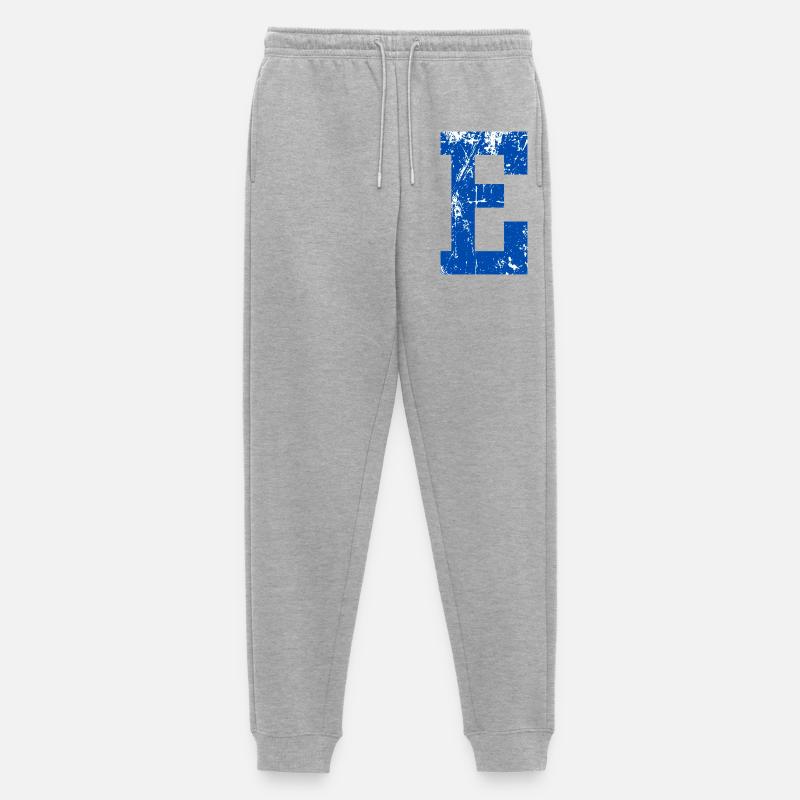 Letter e sport retro - Männer Premium Bio Jogginghose - Grau meliert