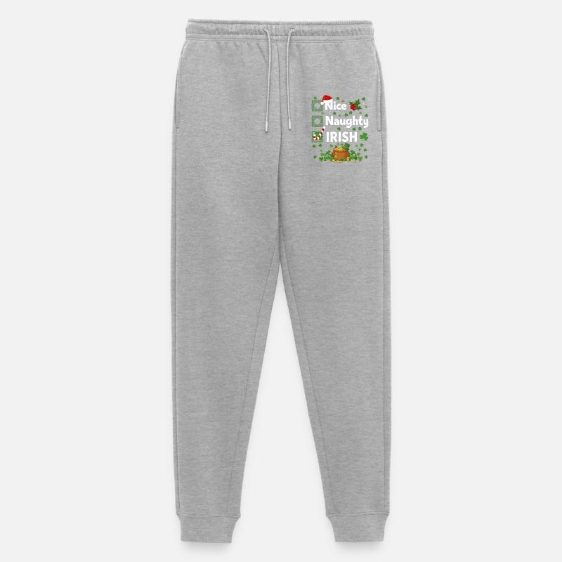 Nice Naughty Irish St Patrick - Männer Premium Bio Jogginghose - Grau meliert