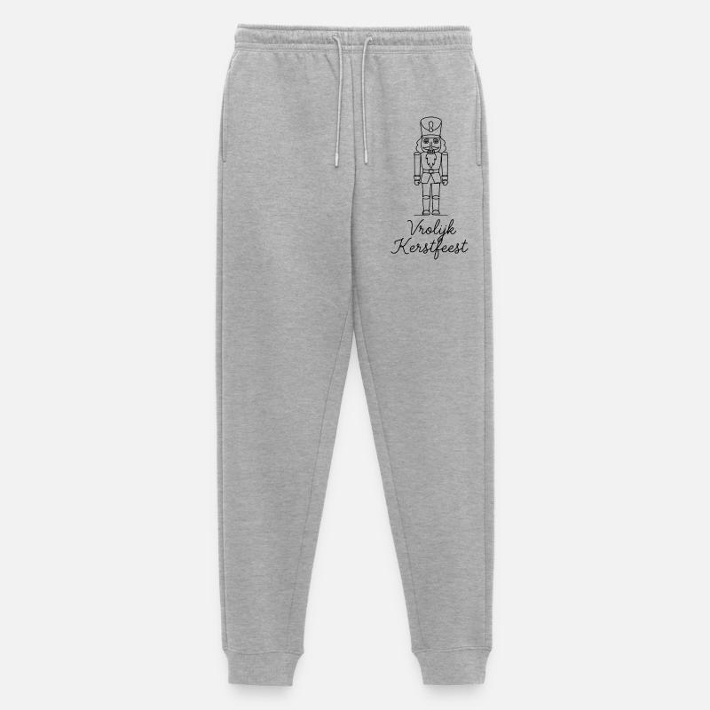 Vrolijk Kerstfeest Nußknacker Weihnachten - Männer Premium Bio Jogginghose - Grau meliert