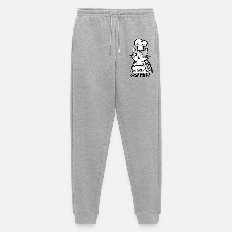 Cat Chef, hier bin ich! - Männer Premium Bio Jogginghose - Grau meliert
