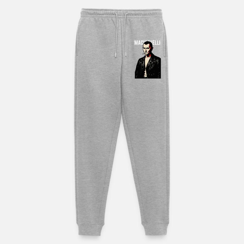 Machiavelli Rebel Noir Tee - Männer Premium Bio Jogginghose - Grau meliert