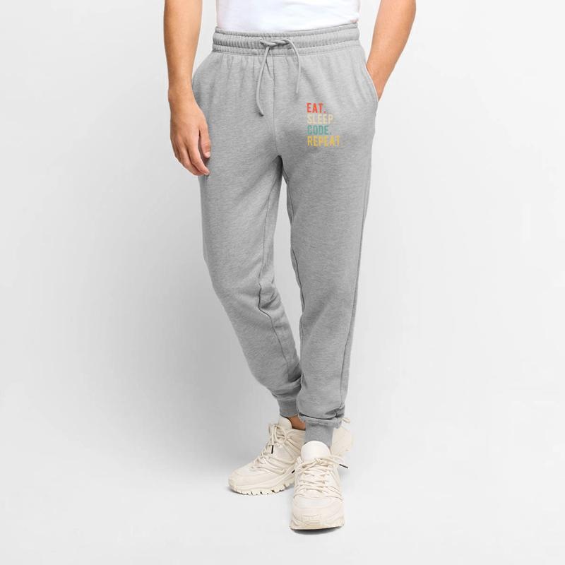 Eat Sleep Code Repeat Programmierer Nerd Retro Männer Premium Bio Jogginghose