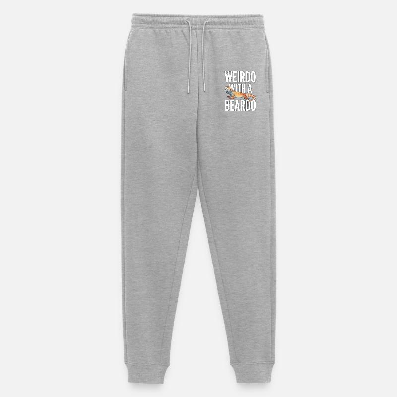 Weirdo mit Bartkind - Männer Premium Bio Jogginghose - Grau meliert