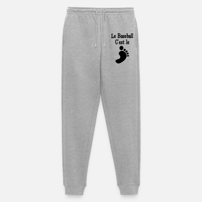 Baseball ist der Fuß - Männer Premium Bio Jogginghose - Grau meliert