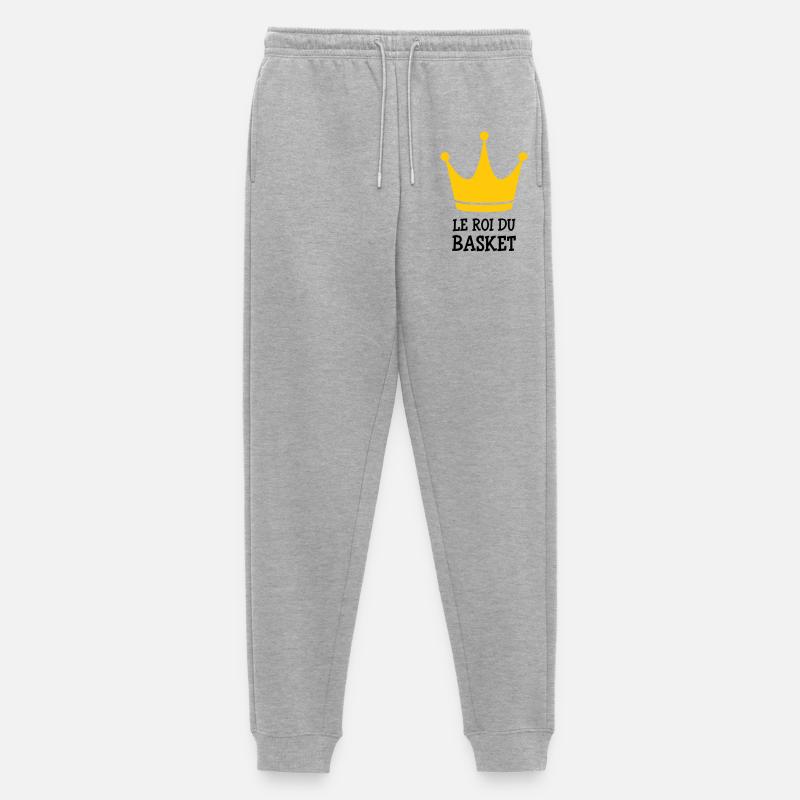 Der König des Basketballs - Männer Premium Bio Jogginghose - Grau meliert