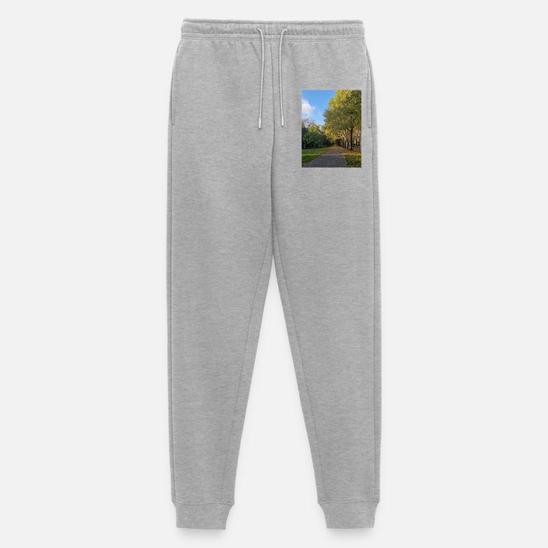 Herbstpfad durch Lauballee - Männer Premium Bio Jogginghose - Grau meliert