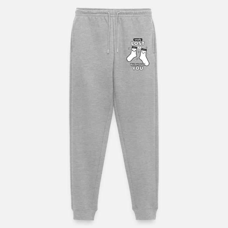 Totally Lost Ohne Dich Socken - Männer Premium Bio Jogginghose - Grau meliert