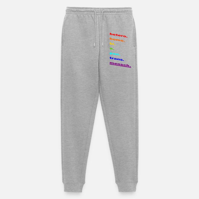 Regenbogen-Identität: Homo Bi Pan Trans - Männer Premium Bio Jogginghose - Grau meliert