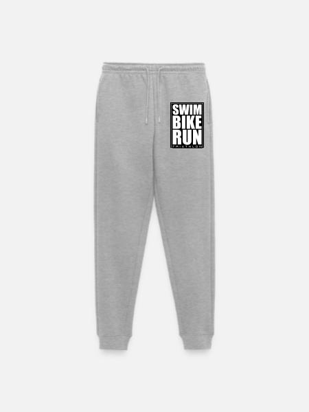 Triathlon Swimming Cycling Running - Men's Premium Organic Joggers - heather grey