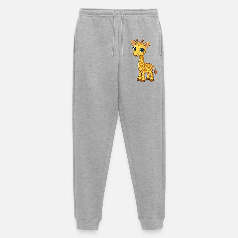 Baby-Giraffen - Männer Premium Bio Jogginghose - Grau meliert