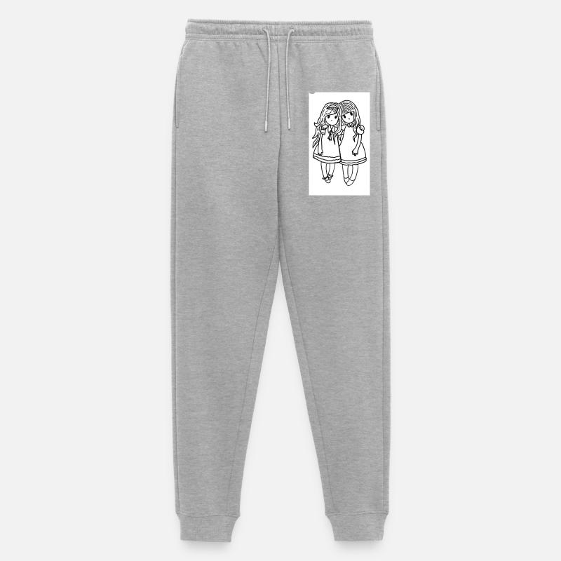 Mädchenduo - Männer Premium Bio Jogginghose - Grau meliert