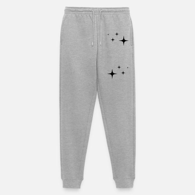 Funkeln Glitzer Sterne - Männer Premium Bio Jogginghose - Grau meliert
