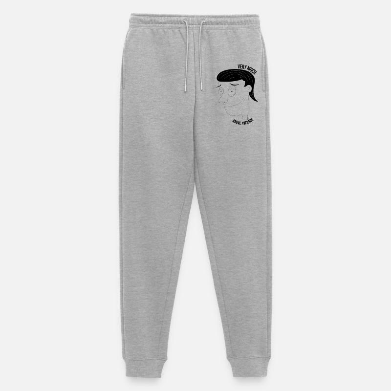Sehr überdurchschnittlicher Mann - Männer Premium Bio Jogginghose - Grau meliert