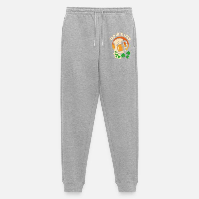 NUTZE DAS GLÜCK - Männer Premium Bio Jogginghose - Grau meliert