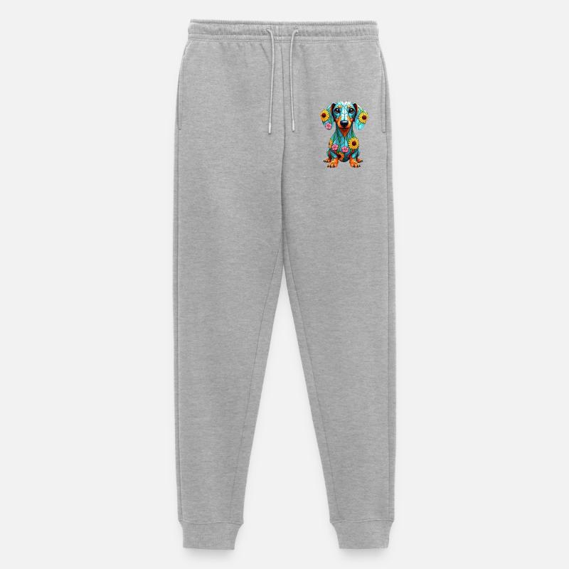 Dackel Dachshund Tekel - Männer Premium Bio Jogginghose - Grau meliert