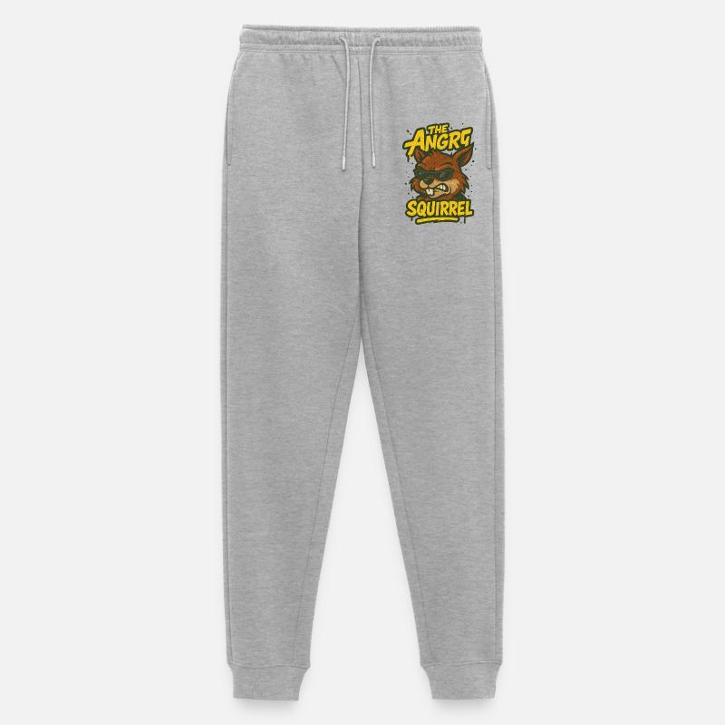 Das wütende Eichhörnchen - Männer Premium Bio Jogginghose - Grau meliert
