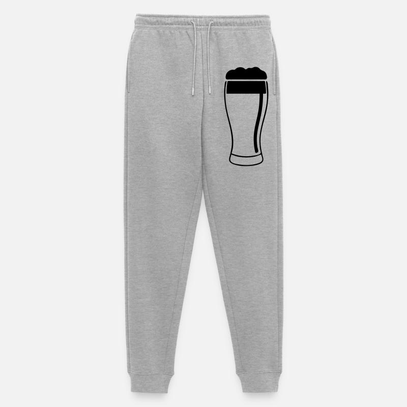 Bierglas mit üppigem Schaum - Männer Premium Bio Jogginghose - Grau meliert