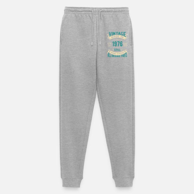 Vintage 1976 läuft immer noch stark - Männer Premium Bio Jogginghose - Grau meliert