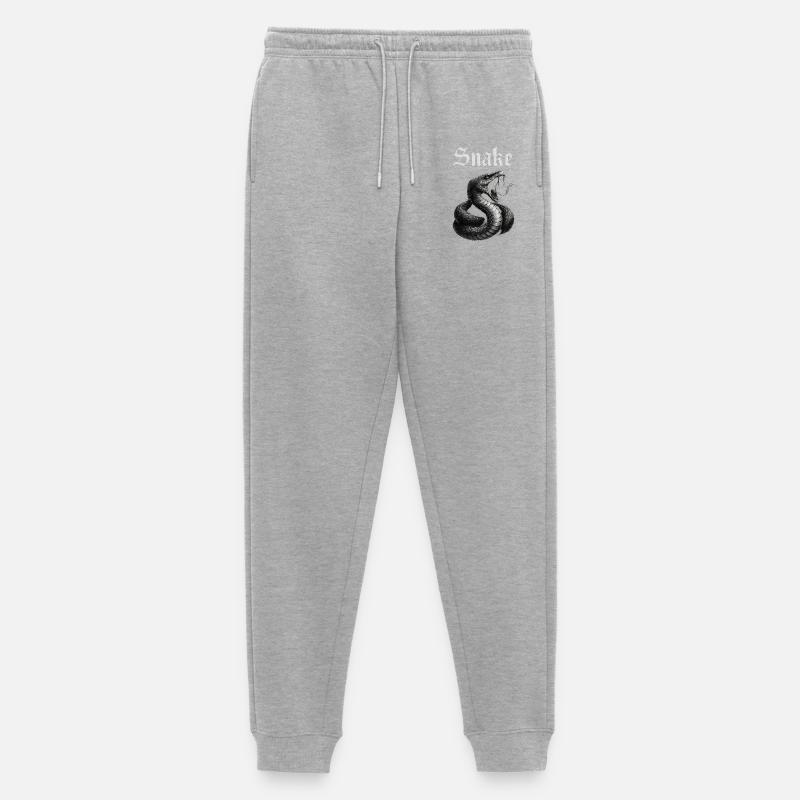 Gothischer Schlangenprint Fans Geschenkidee  - Männer Premium Bio Jogginghose - Grau meliert