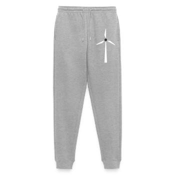 Éolienne, énergie éolienne, énergie - Pantalon de jogging Premium bio Homme - gris chiné - Devant - Thijin (182cm)