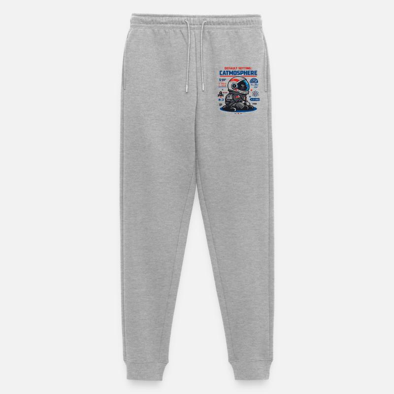 Standardmodus Catmosphäre | Astro Katze - Männer Premium Bio Jogginghose - Grau meliert