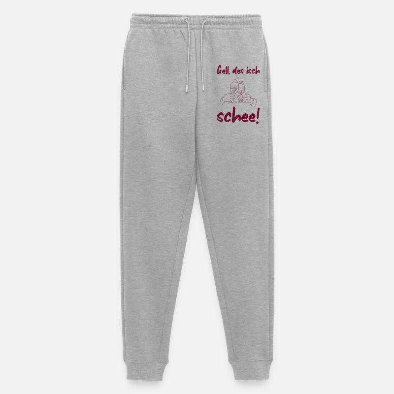 Schee - badisches Sprichwort Freundschaft Wein - Männer Premium Bio Jogginghose - Grau meliert