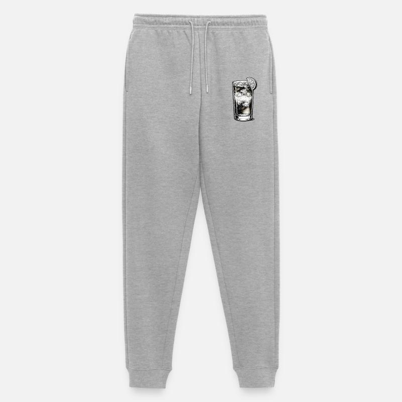 Dunkel und Stürmisch - Männer Premium Bio Jogginghose - Grau meliert