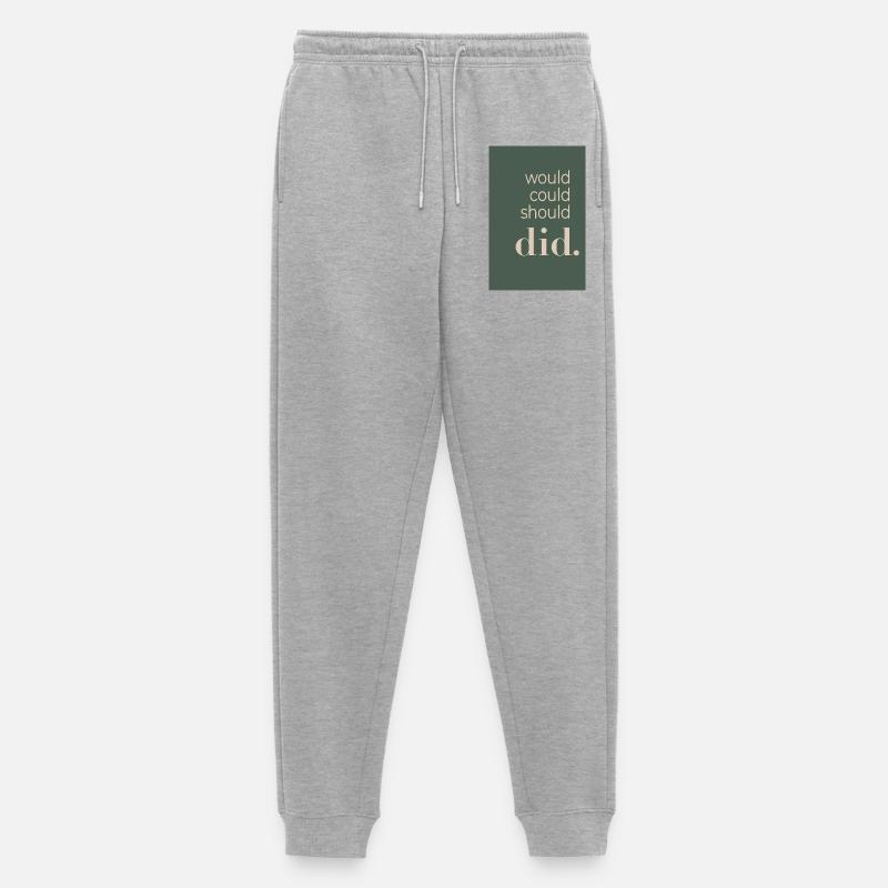 Would Could Should Did  - Männer Premium Bio Jogginghose - Grau meliert