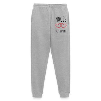 wheat wedding 3 years of marriage - Men's Premium Organic Joggers - heather grey - Front - Thijin (182cm)
