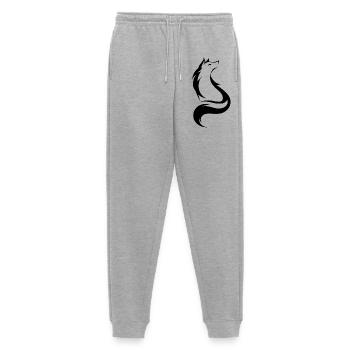 Künstlerischer Wolf, Wildtiersymbol - Männer Premium Bio Jogginghose - Grau meliert - Vorne - Thijin (182cm)