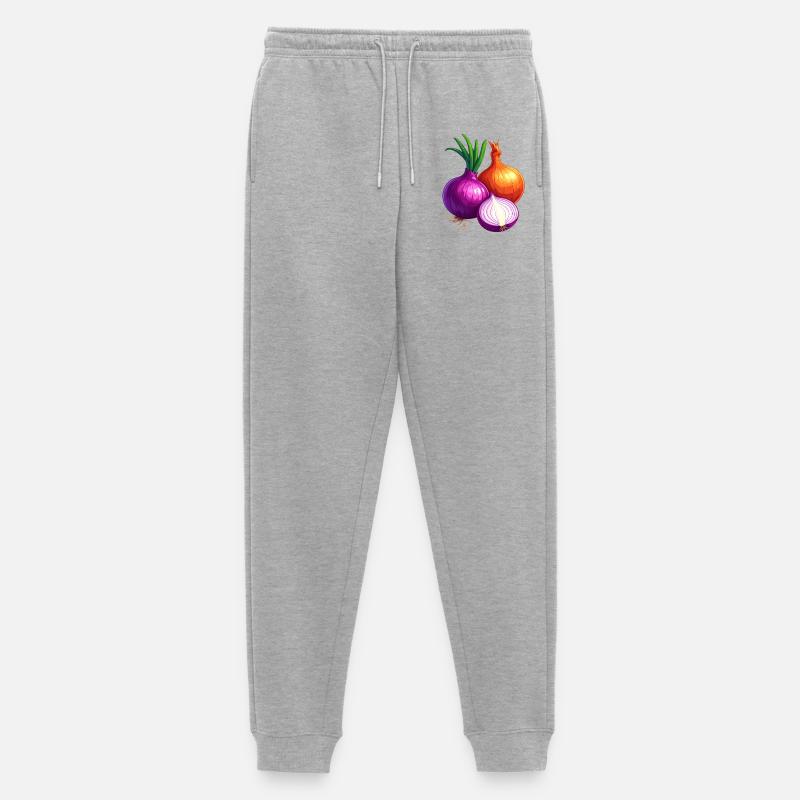 Cipolle - Pantaloni da jogging ecologici premium da uomo - grigio melange