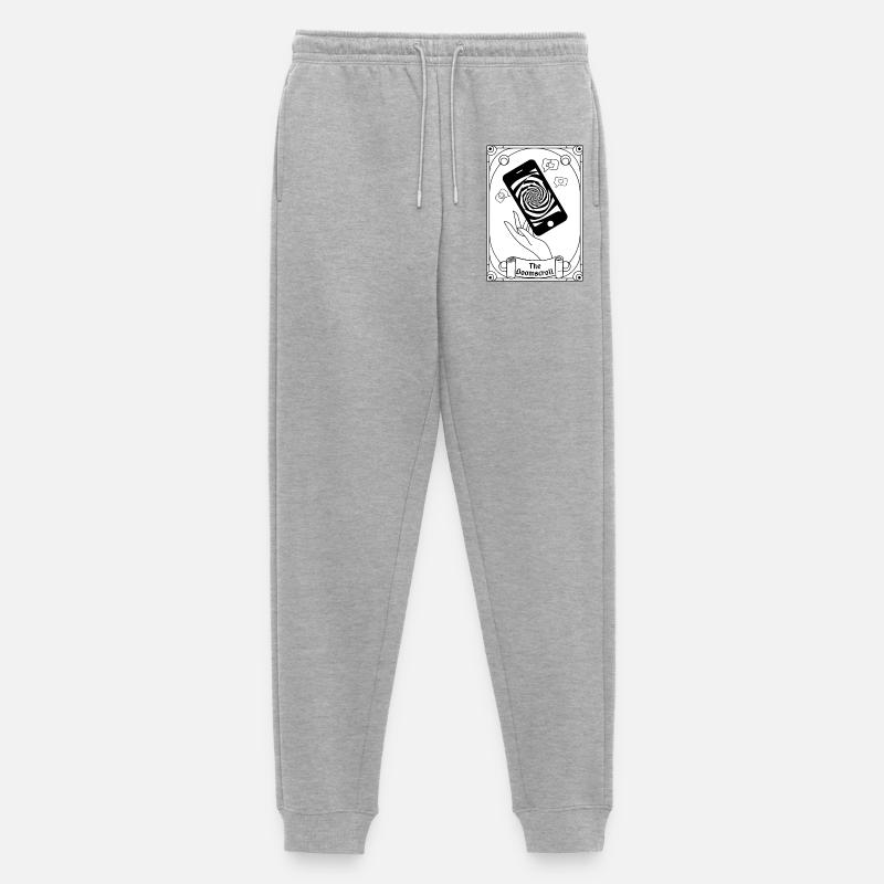 Doomscroll Brainrot Smartphone Tarot - Männer Premium Bio Jogginghose - Grau meliert